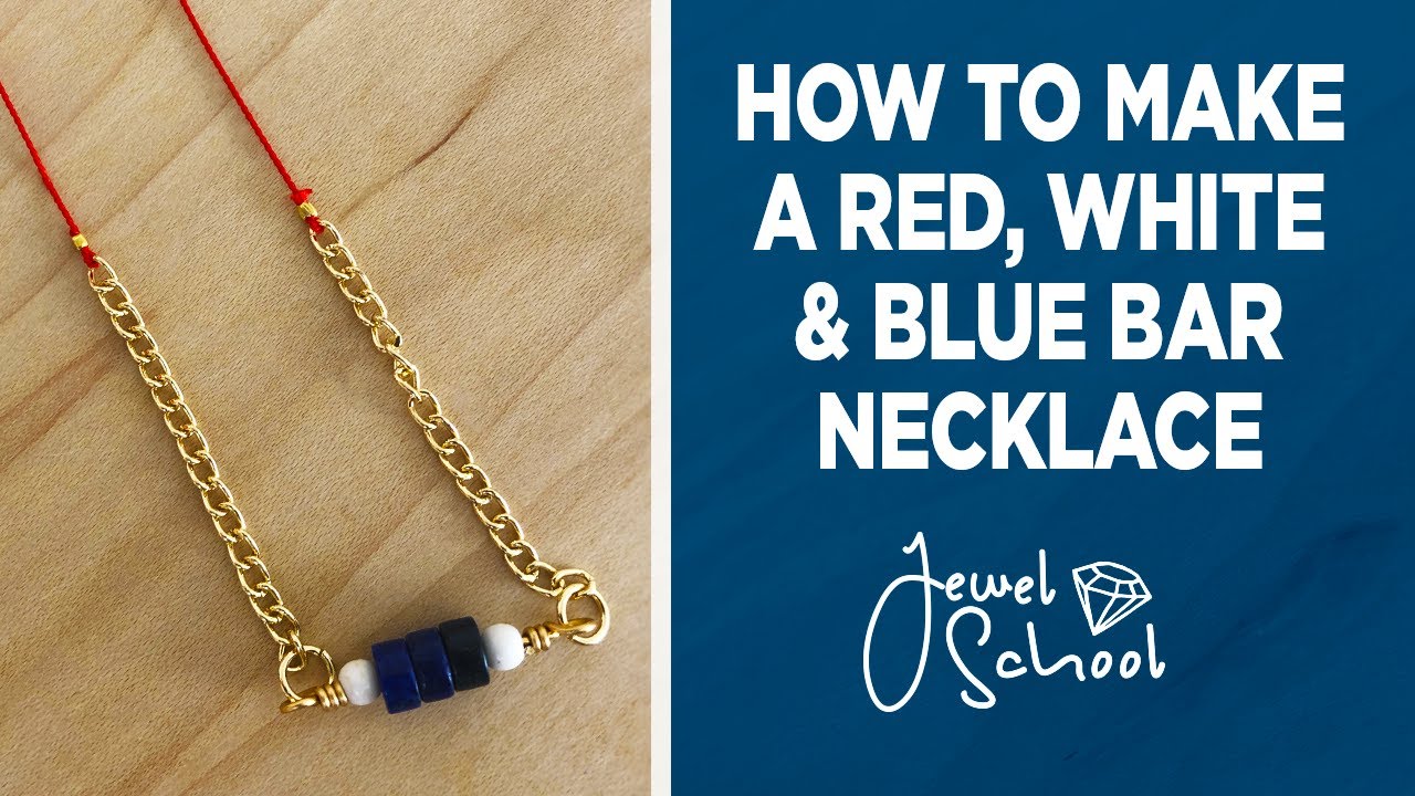 Red White and Blue Bar Necklace | Jewelry 101