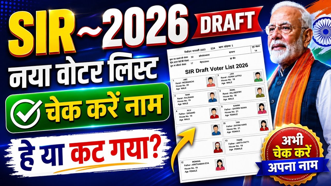 SIR draft list download kaise kare | SIR नई वोटर लिस्ट | SIR New Voter List 2026 | SIR draft list
