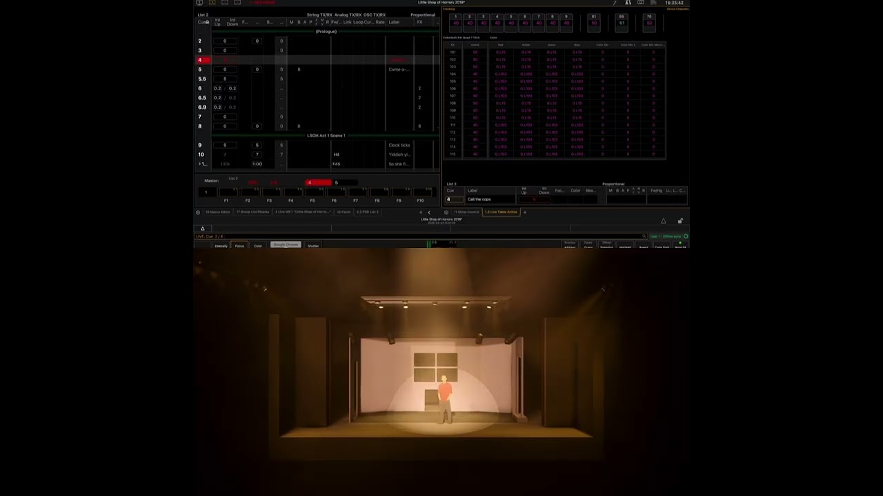 Little Shop of Horrors Prologue Lighting Design