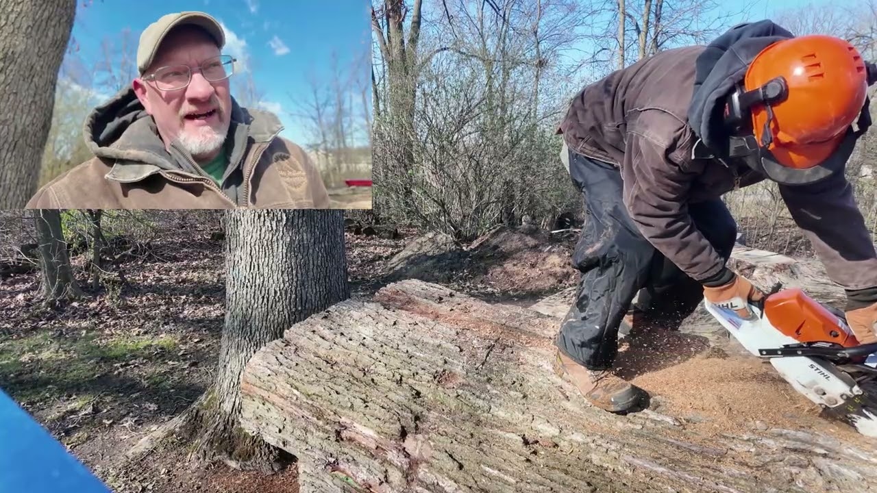 Prepping BIG log for milling