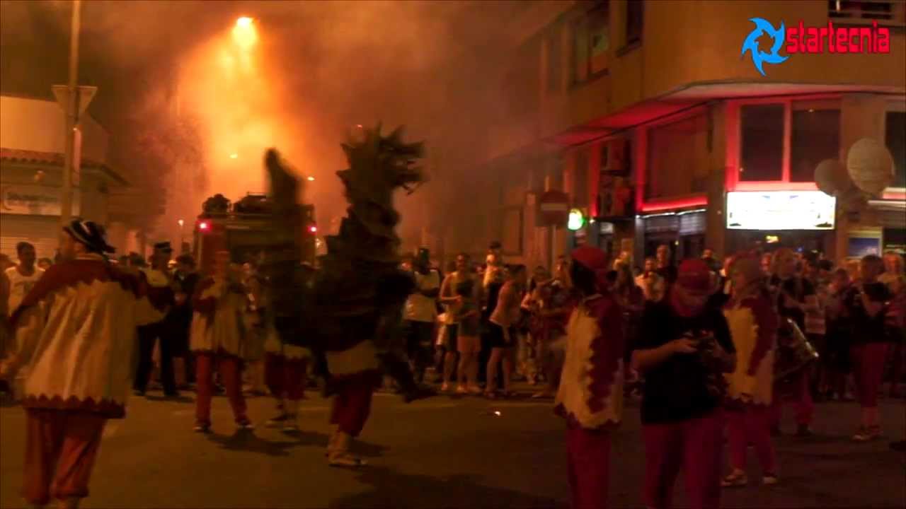 Cercavila Bestiari de Foc. Malgrat de Mar. Sant Roc 2013.