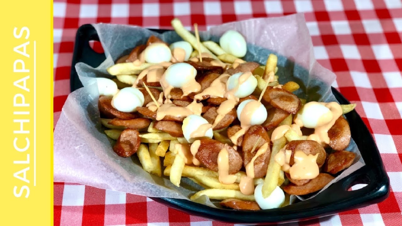 SALCHIPAPAS 🍟Cómo hacer SALCHIPAPAS COLOMBIANAS 🇨🇴
