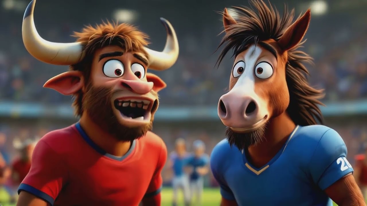 Epic Animal Football Showdown: Bulls vs Horses | Unity Amidst Crisis | Animated Sports Story 2025