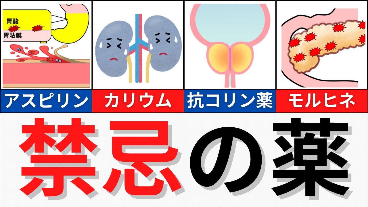 【25分で解説】国試に問われやすい禁忌の薬と疾患をまとめて解説！