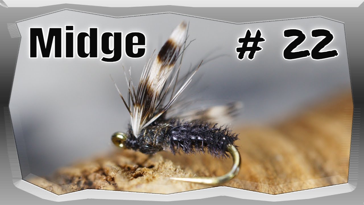 Tying a winged paraloop midge pattern (dry fly)  hook #22