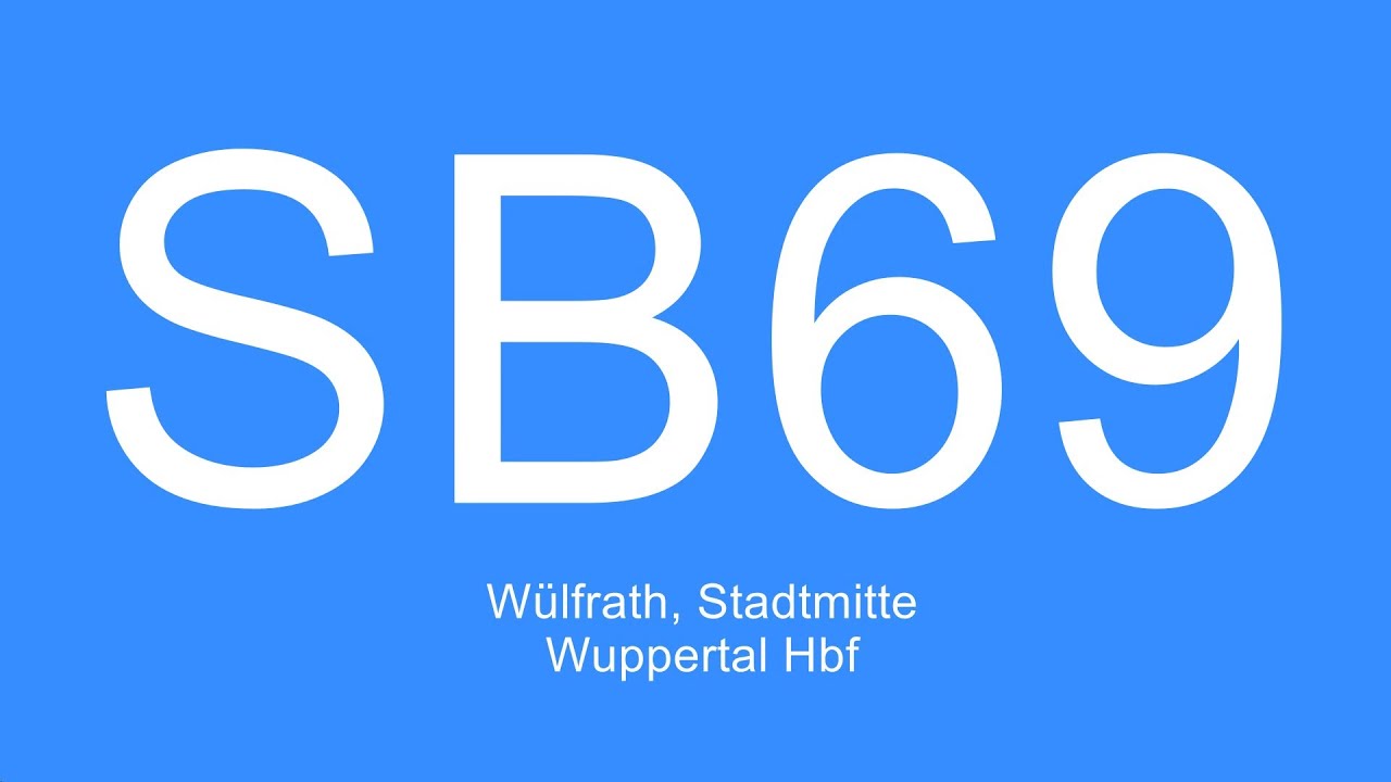 [Видео] Автобус № SB69 | Вюльфрат, центр города - главный вокзал Вупперталя | 2022