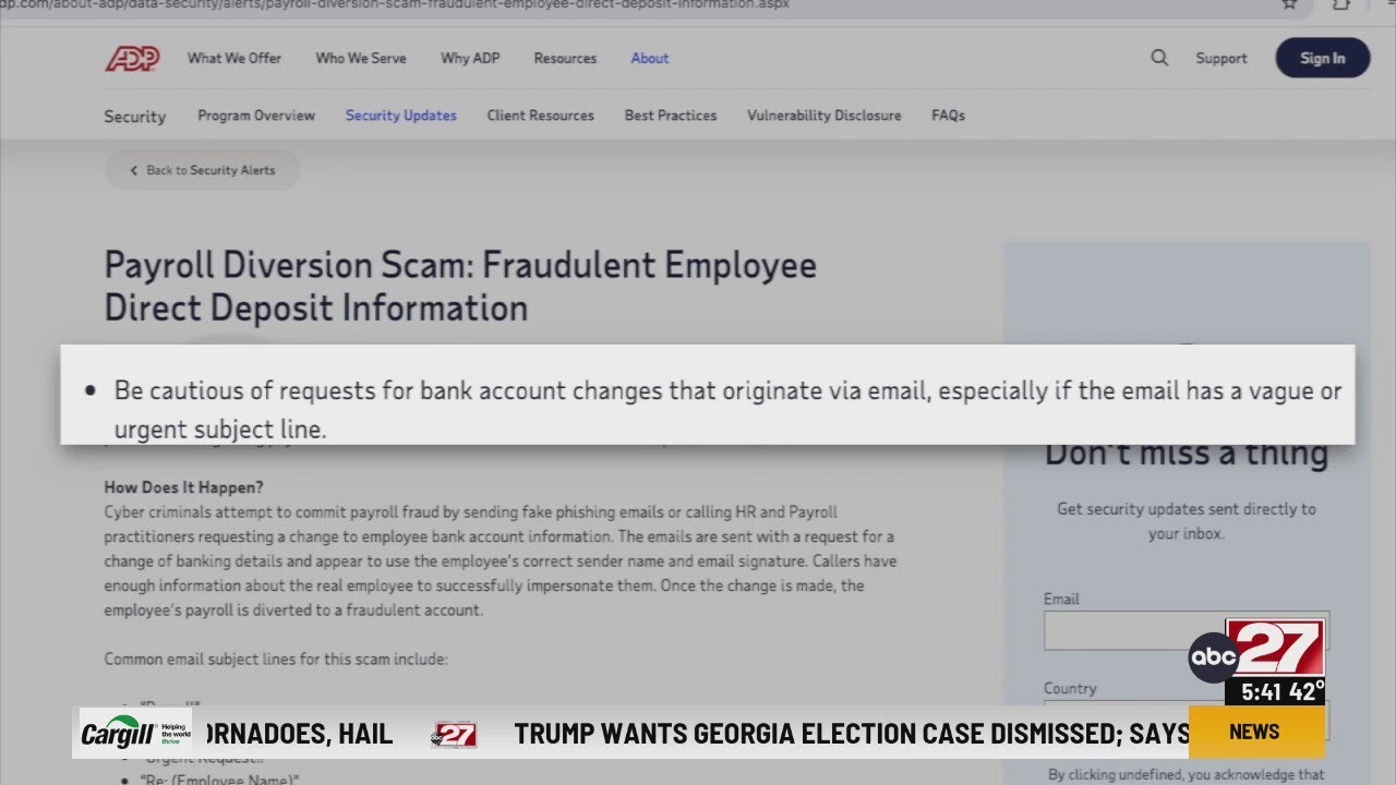 Don't Waste Your Money: How to avoid the Payroll Diversion Scam