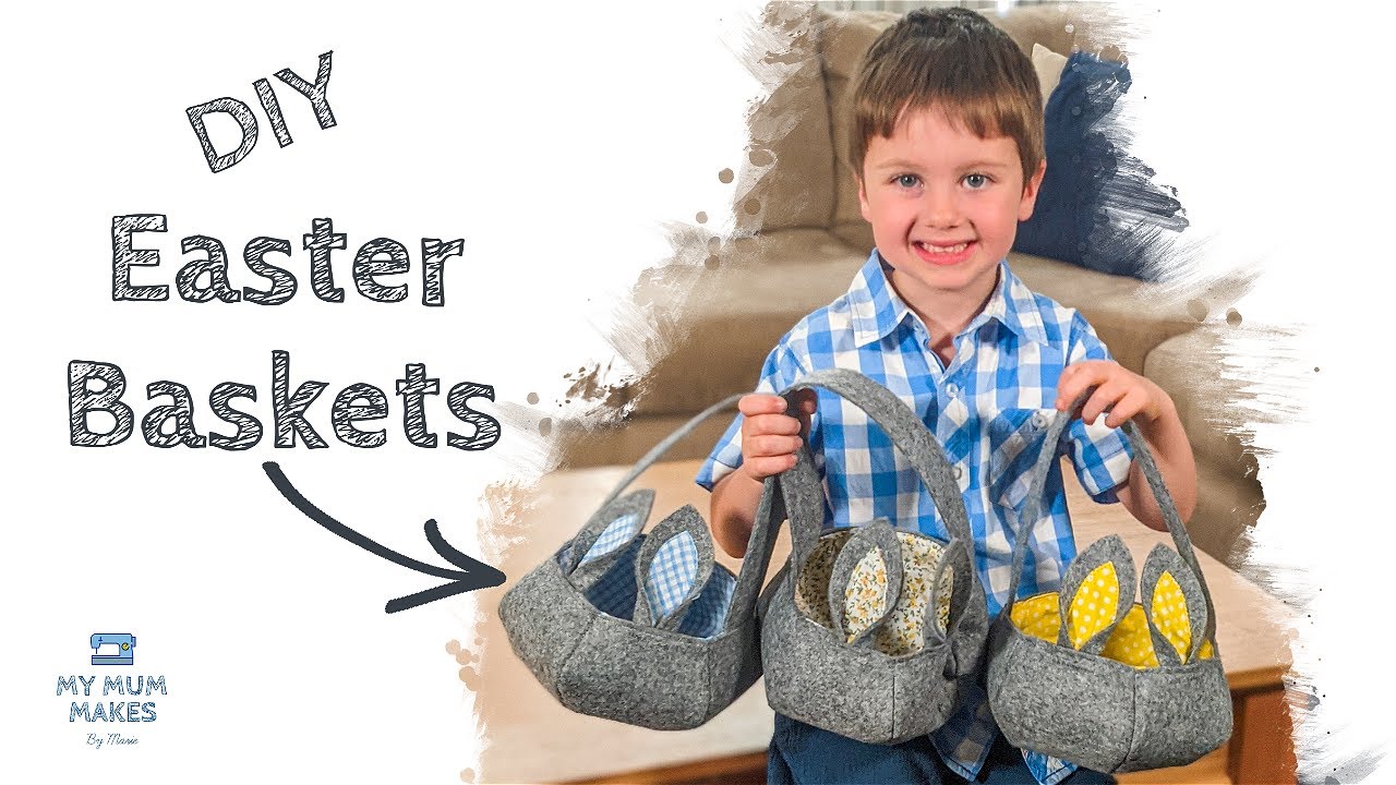 DIY FABRIC EASTER BASKET | Sewing Tutorial and Pattern to Make a Cute Lined Easter Hunt Basket
