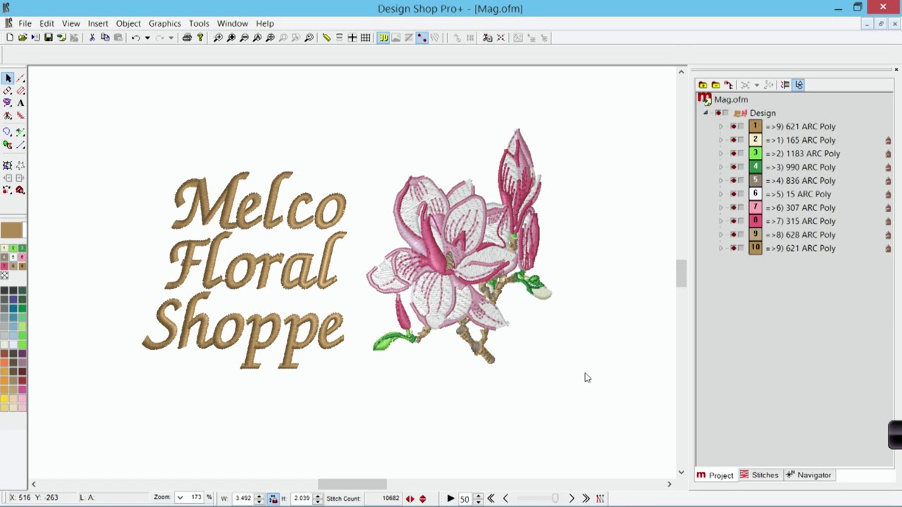 DesignShop V9 ~ Justification Stitch & Order