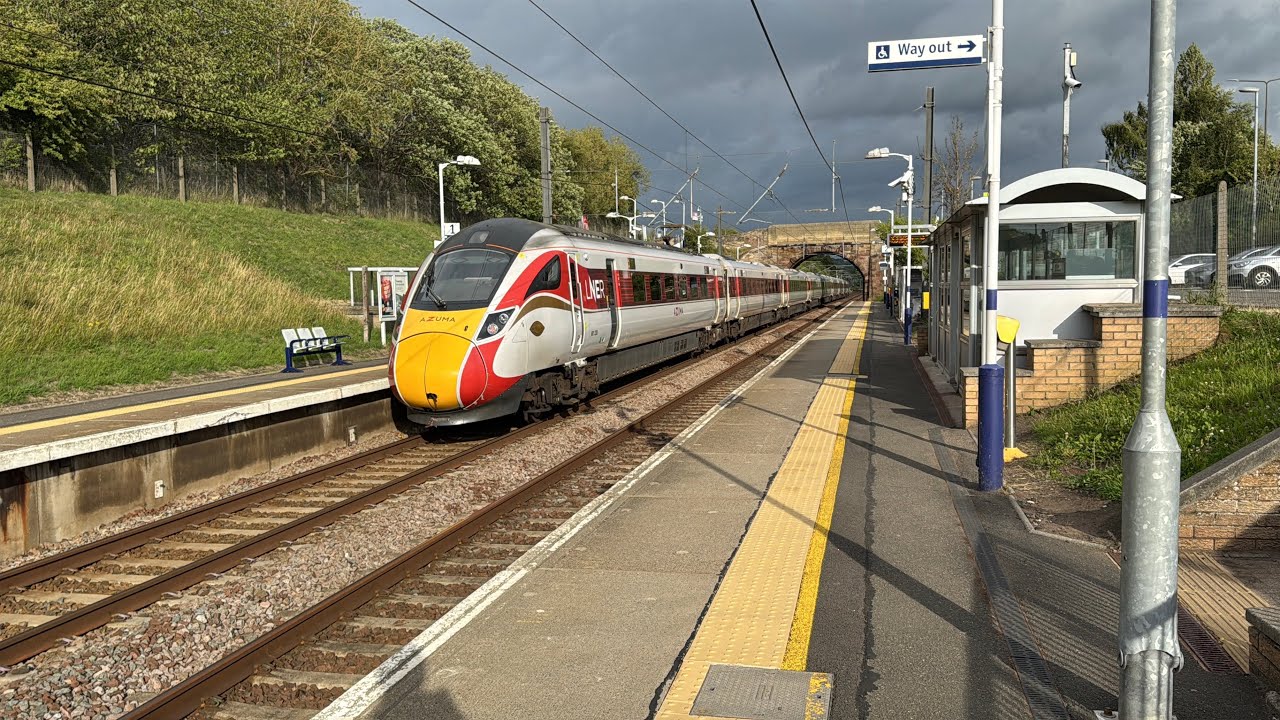 East Coast Main Line Trains at Musselburgh on July 7th 2025