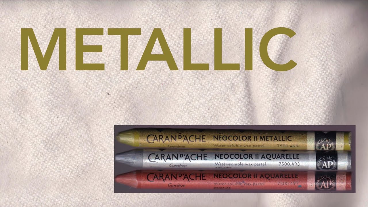 METALLIC - Neocolor II by Caran d'Ache - COLOR GUIDE