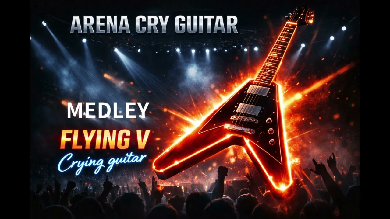 Crying Flying V Guitar Medley | Michael Schenker Style Epic Guitar Instrumental (1 Hour / 12 Songs)