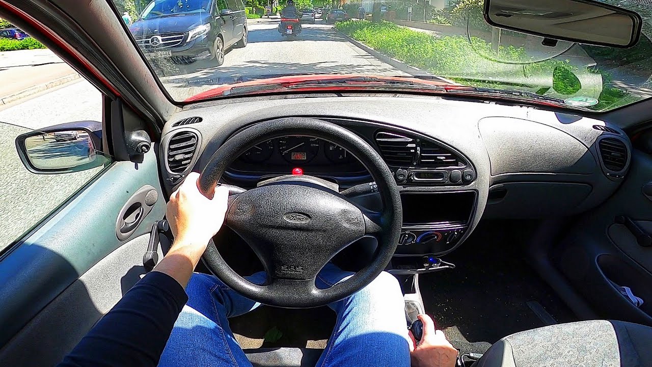 1999 Ford Fiesta Style - pov test drive - old car driving