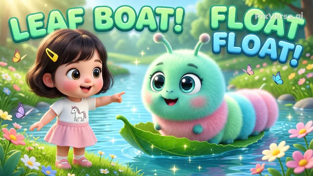 Лодочка из листьев на маленькой речке 🍃🚤 Песенка о чистой воде для детей | LULUMOkids