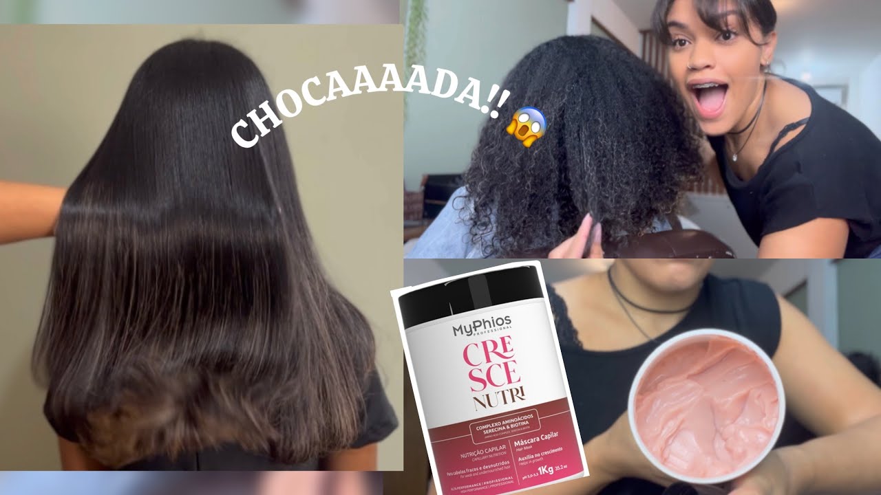 TRATAMENTO INCRÍVEL 😻 Transformei o cabelo da minha cliente | Cresce Nutri • Myphios ♥️