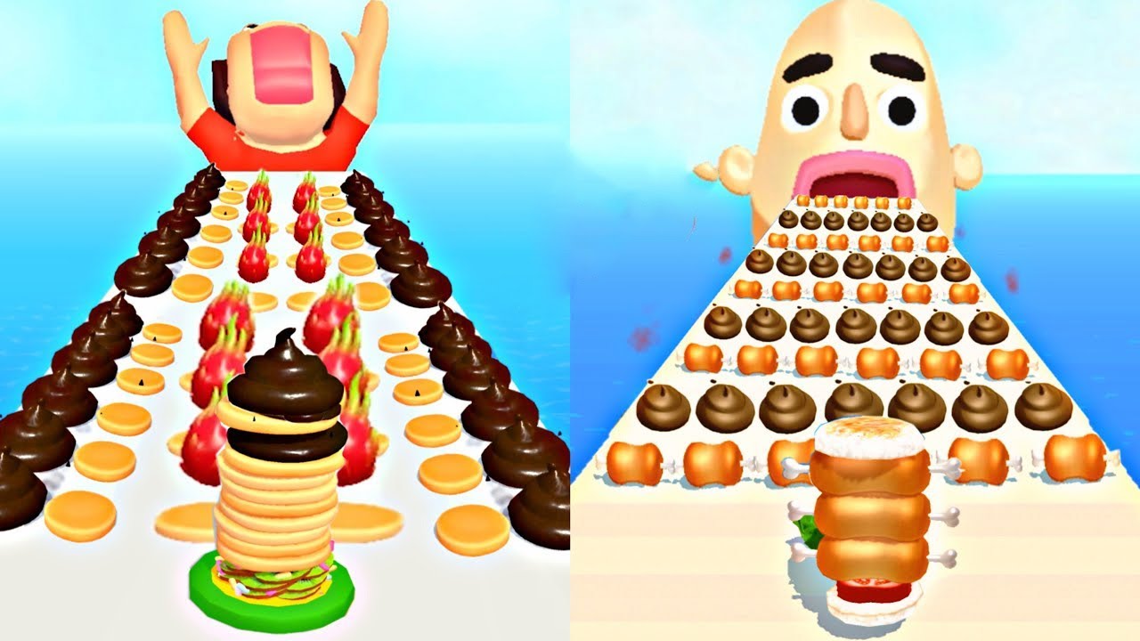 Pancake Run VS Sandwich Runner - All Levels Gameplay Android iOS Ep 3