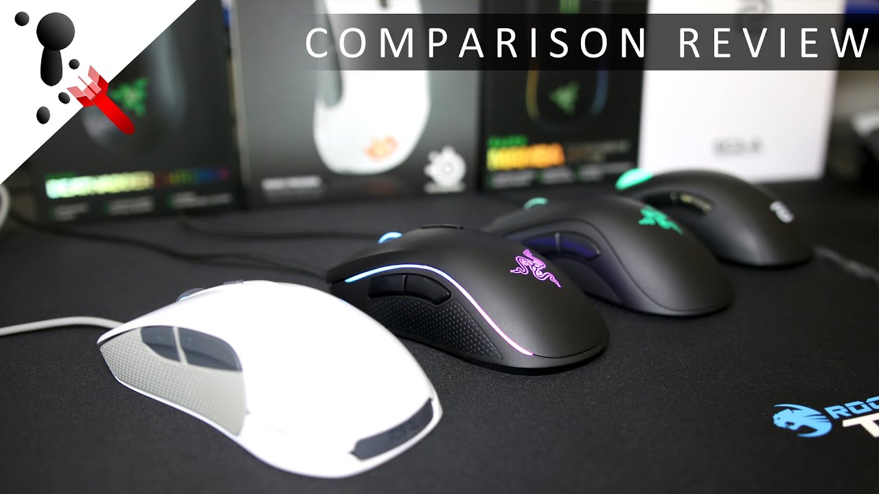 SS Rival 300 VS DeathAdder Chroma VS Mamba TE VS EC2-A Comparison Review