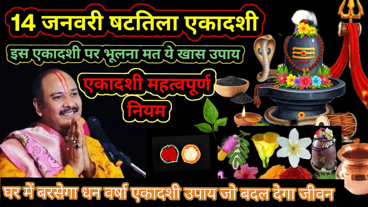 एकादशी कब है,14 जनवरी षटतिला एकादशी के महत्वपूर्ण नियम, विशेष कथा उपाय #ekadashi#vratkatha#pradeep