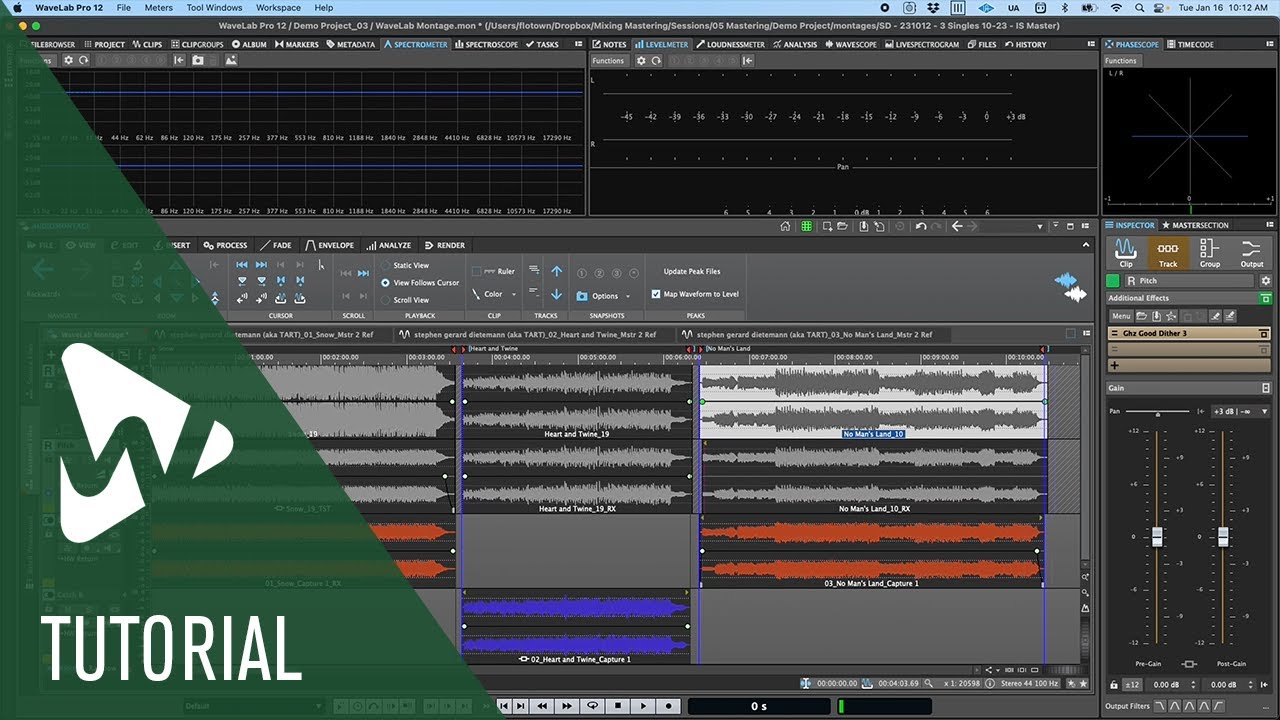 Overview of the Audio Montage in WaveLab Pro | Tutorials