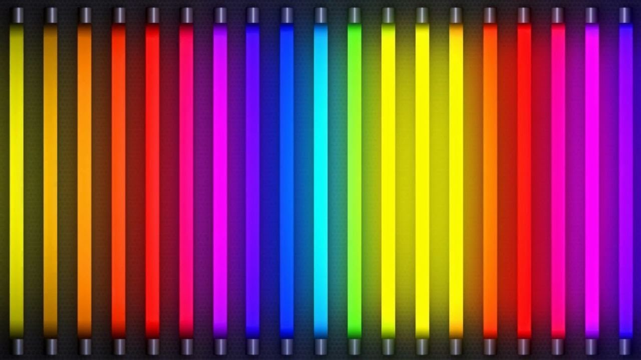Flashing Colored Lights Colorful Fluorescent Lights Party Disco Neon Video Background