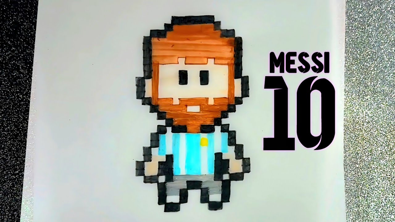 Messi de pixeles 🤯😄 manualidades 