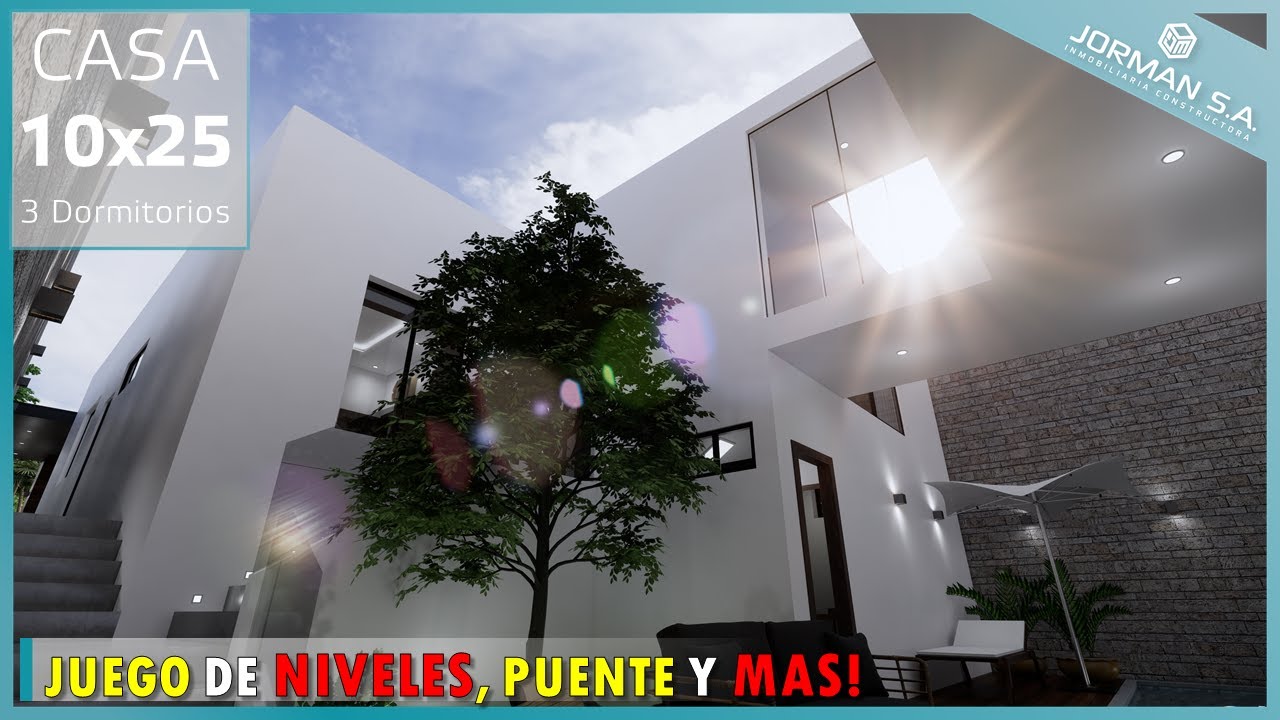 House design 10x25 house plan with 248 sqm floor area Split-level