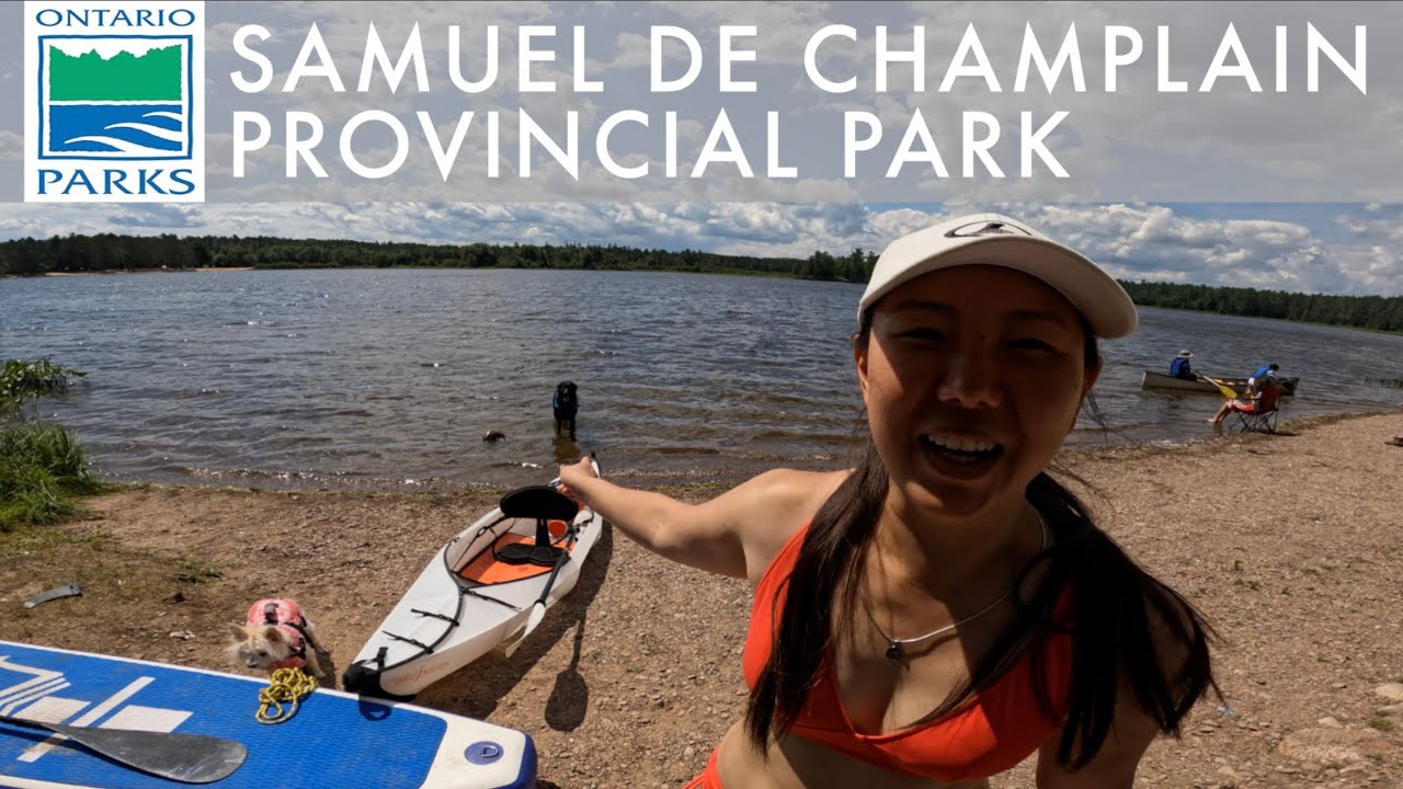Camping at Samuel de Champlain Provincial Park - Cooper's 1st Camping Trip 사뮈엘 드 샹플랭 주립공원 캠핑