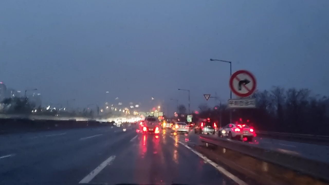 4k, drive, asmr, video, 서울양양고속도로, 수도권제1순환고속도로, 천호대로, 비, 티맵, Korea, road, expressway, rain, tmap,