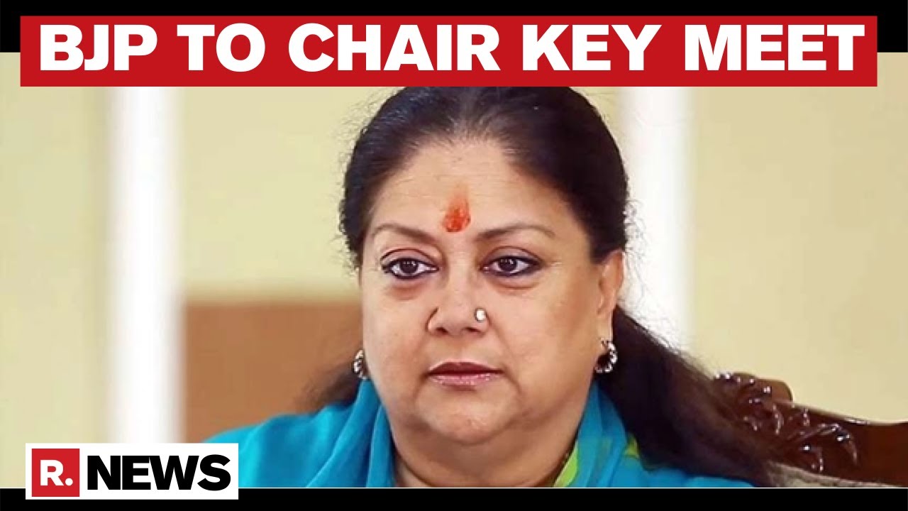 BJP's Vasundhara Raje To Chair Key Meet Over Rajasthan's Political Crisis