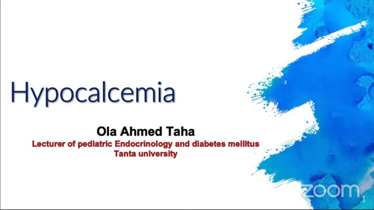 Hypocalcemia Dr Ola Taha. Endocrinology course lecture 1