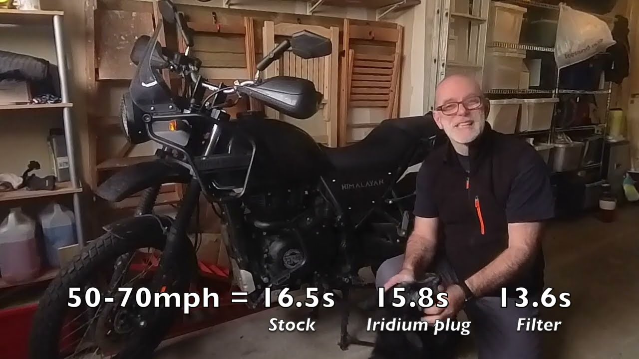 RE Himalayan 411 performance upgrades - NGK Iridium spark plug and DNA air filter. Worth it?