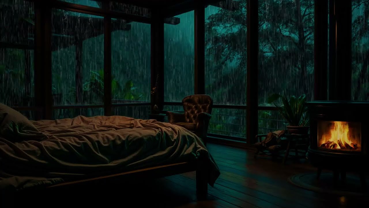 Soothing Rainy Day Vibes With Forest Rain🌧️Easy to Deep Sleep, Relaxation, And A Peaceful Night