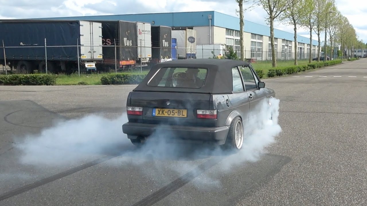 THE ULTIMATE SLEEPER? VW GOLF1 with 400hp R32 VR6 Turbo Engine - INSANE Anti Lag and BURNOUTS!