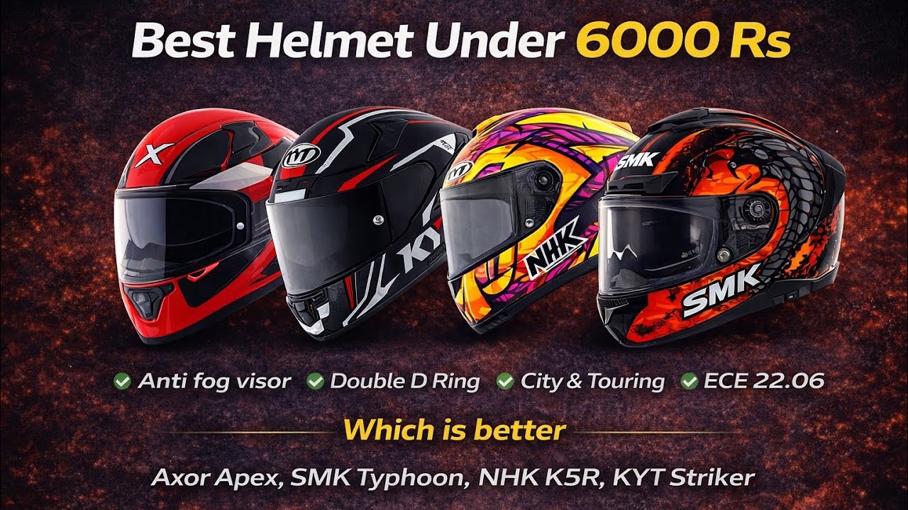 Best Helmet Under 6000 Rs 🔥❤️ | Watch this before buying 💥 | Touring & City | Axor | SMK | KYT | NHK
