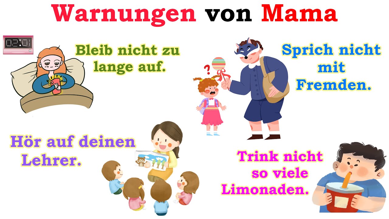 Warnungen von Mama: Vorsicht im Alltag | Deutsch Lernen | Sprechen & Hören | A1-B1