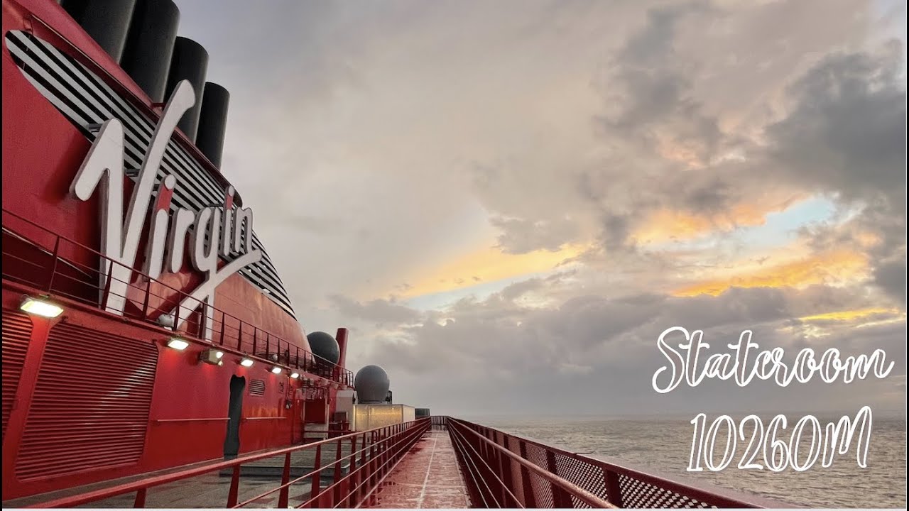 Virgin Cruise Line Scarlet Lady Room Tour and Review || Stateroom 10260 M Tour on Virgin Cruise Line