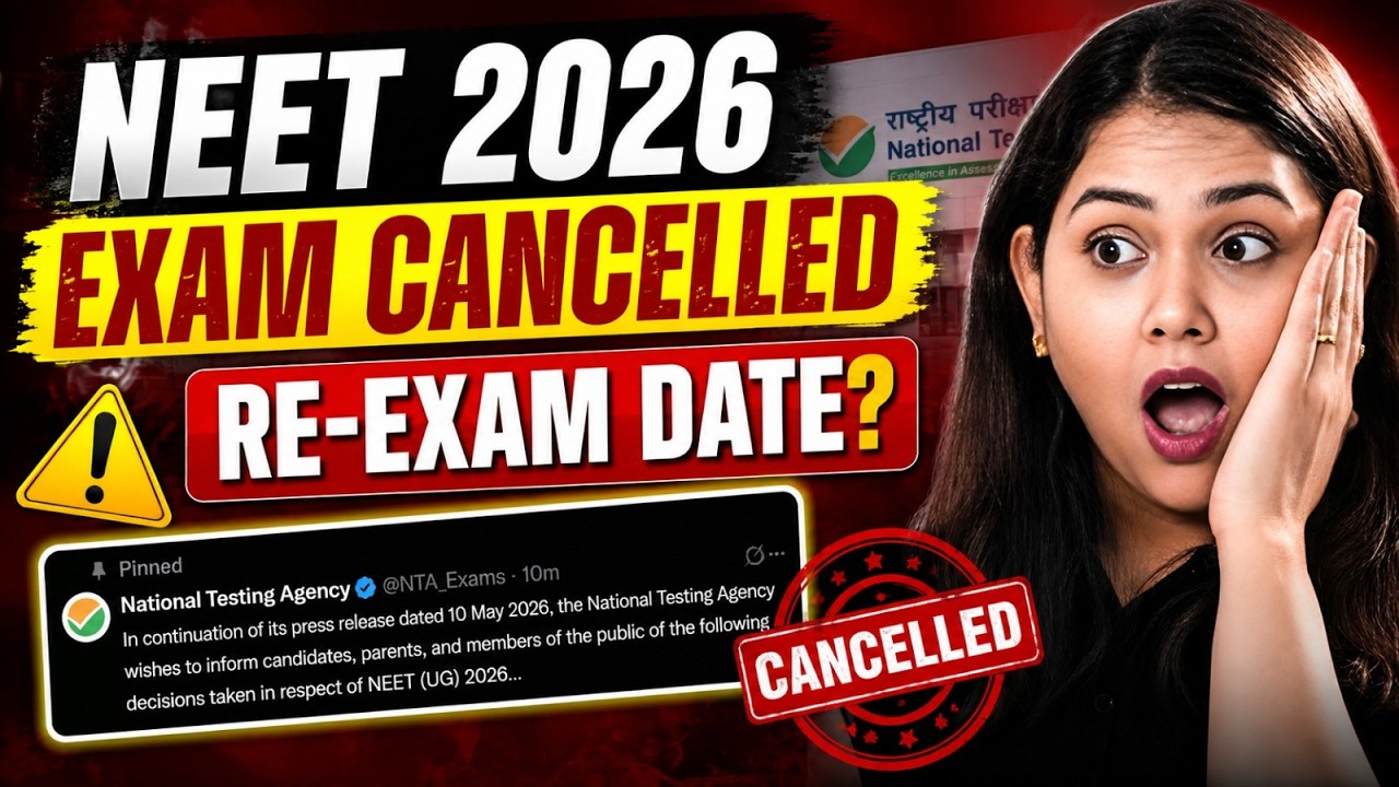 🚨 NEET 2026 Exam Cancel | NTA NEET 2026 Exam Cancelled 😱 | Re-Neet Big Update By NTA