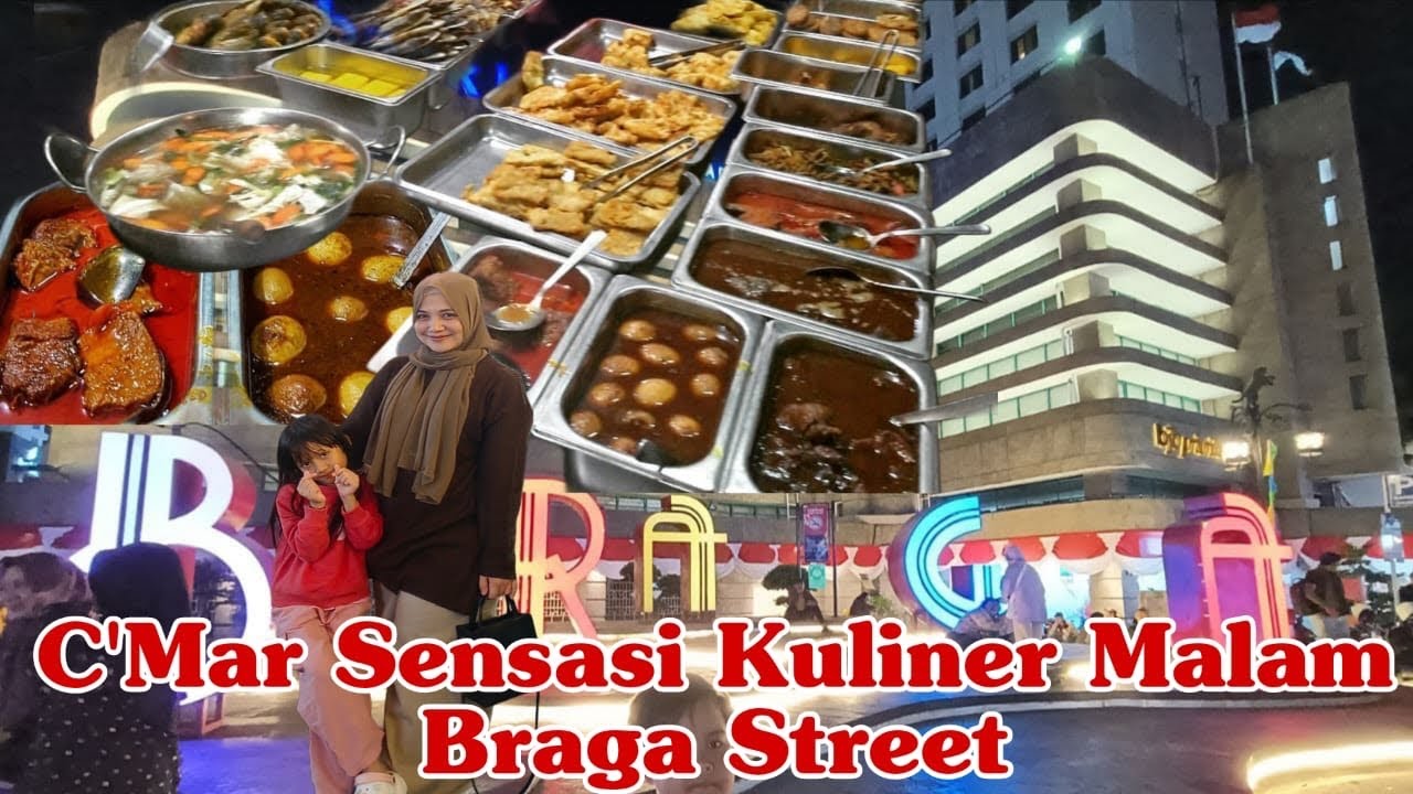 Sensasi Kuliner Malam Legendaris di Braga Streets‼Warung Nasi Khas Sunda C'Mar Bandung⁉
