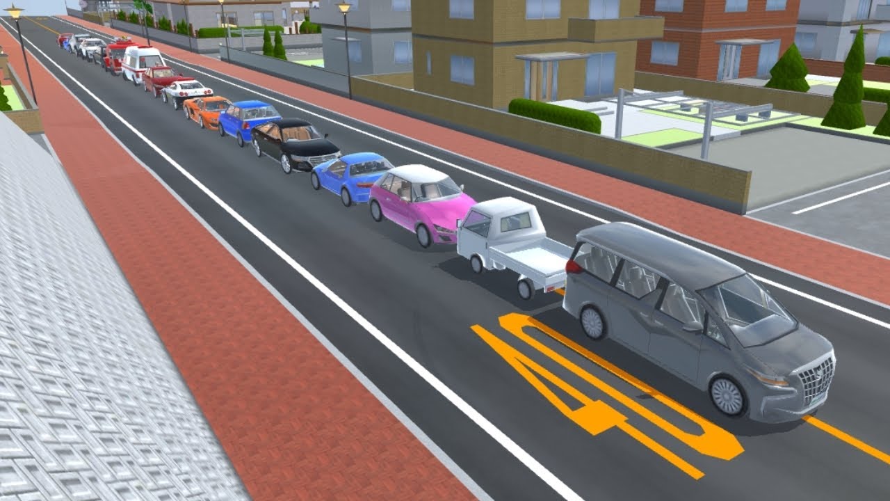 Make a Line with all Sakura Cars 🚗🚑 Sakura School Simulator 