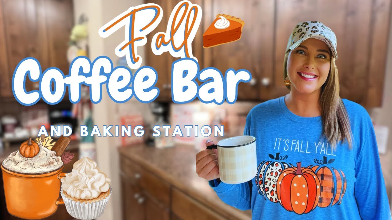 Fall Decorate With Me!!! 🎃 Fall Coffee Bar ☕️ AND Baking Station 🧁 !!!