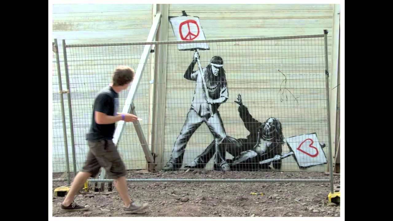 Street Artist Banksy - 2010 Graffiti Stencil Art - Warholian