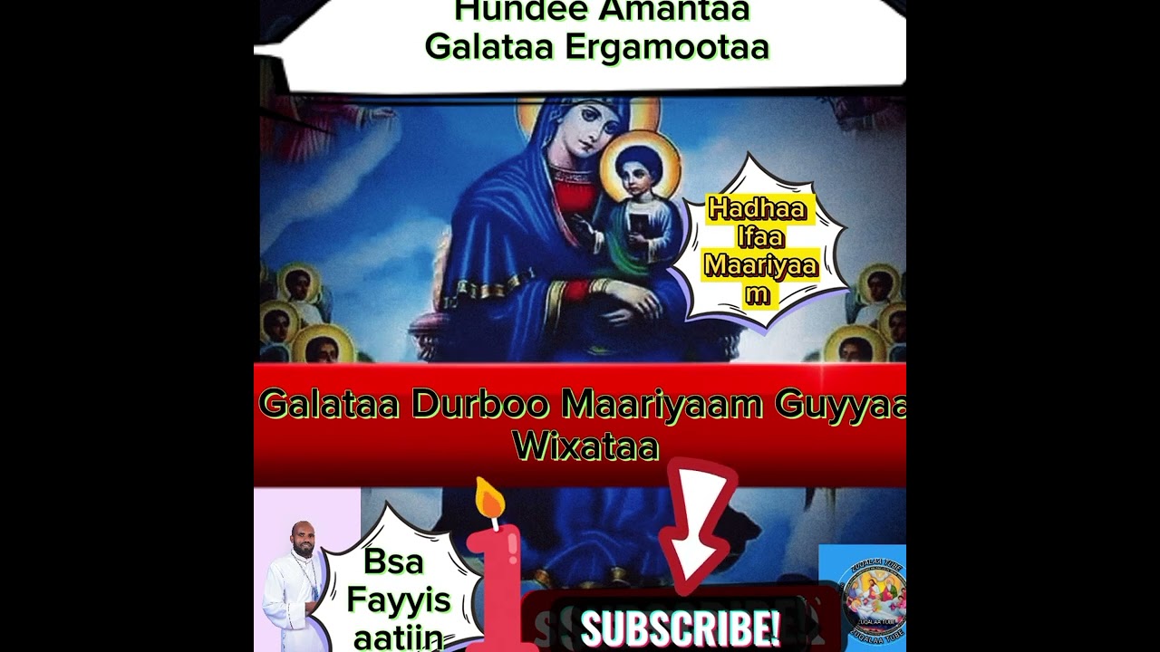 Galataa Durboo Maariyaam Guyyaa Wixataa kanaa warrii afaan oromoo danda, an akka itti fayyadamanifi