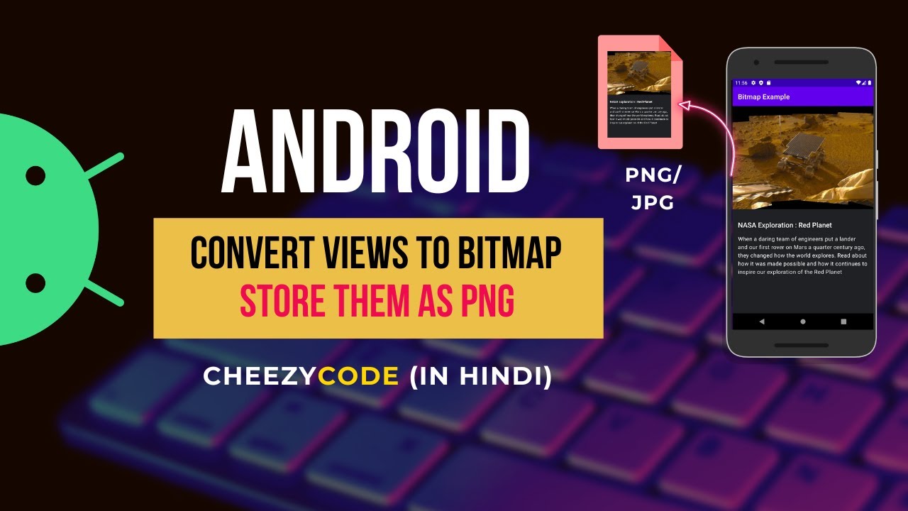 Android Bitmap from View | Generate Images from Views | CheezyCode Hindi