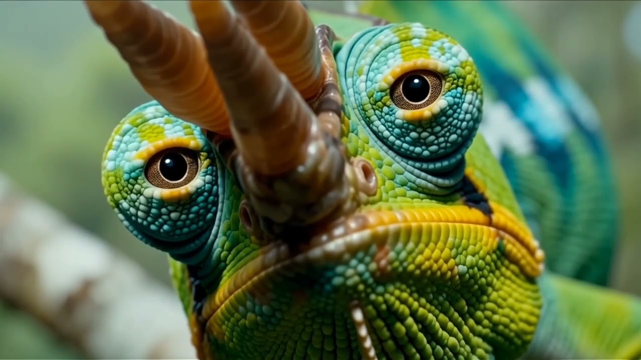 The Dragon of Kilimanjaro 🦎 | The Chameleon With 360° Eyes and a Lightning Tongue,#chameleon 