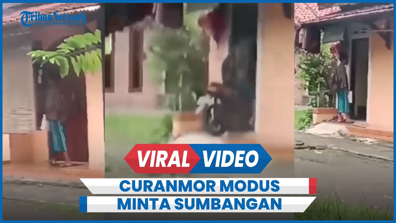 Terekam Detik-detik Curanmor Modus Minta Sumbangan di Batang