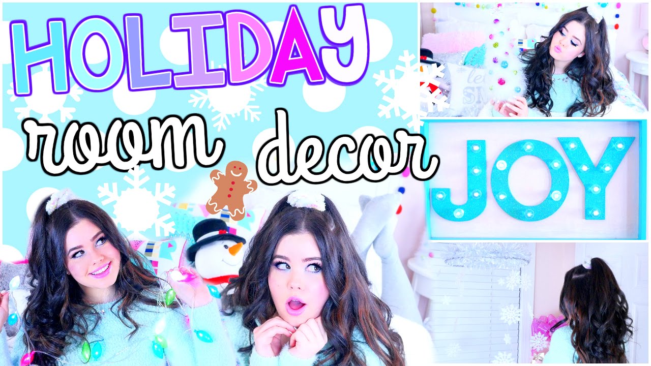 DIY Tumblr Holiday Room Decor 2015! Easy Christmas Room Decorations!