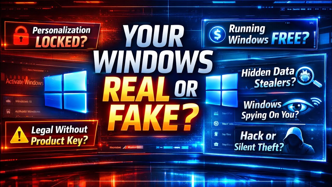 Check PC OS activation status, privacy risks, licensing facts and system limits explained clearly !!