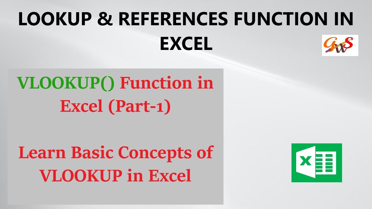 VLOOKUP Function in Excel | Basic Concept of VLOOKUP (Part-1) | How to do VLOOKUP | GrowWithSkills