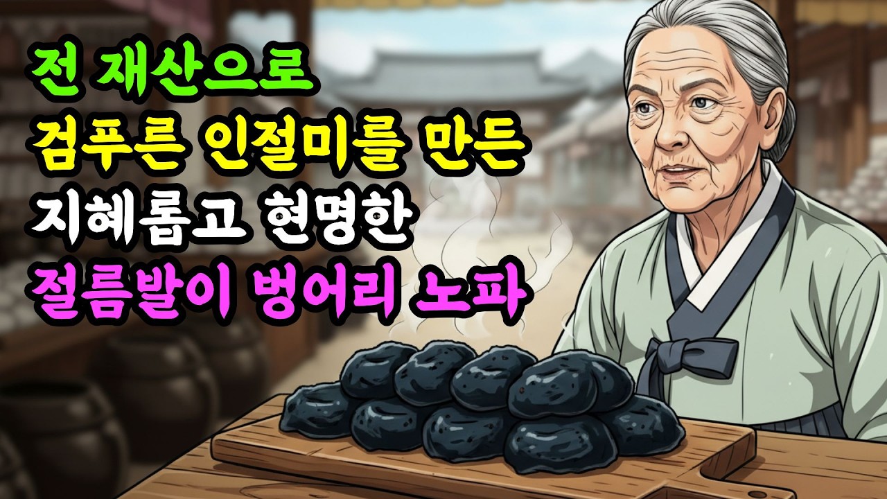 전 재산을 바쳐 검푸른 인절미를 만든 지혜로운 벙어리 노파 | 야담·민담·설화·옛날이야기