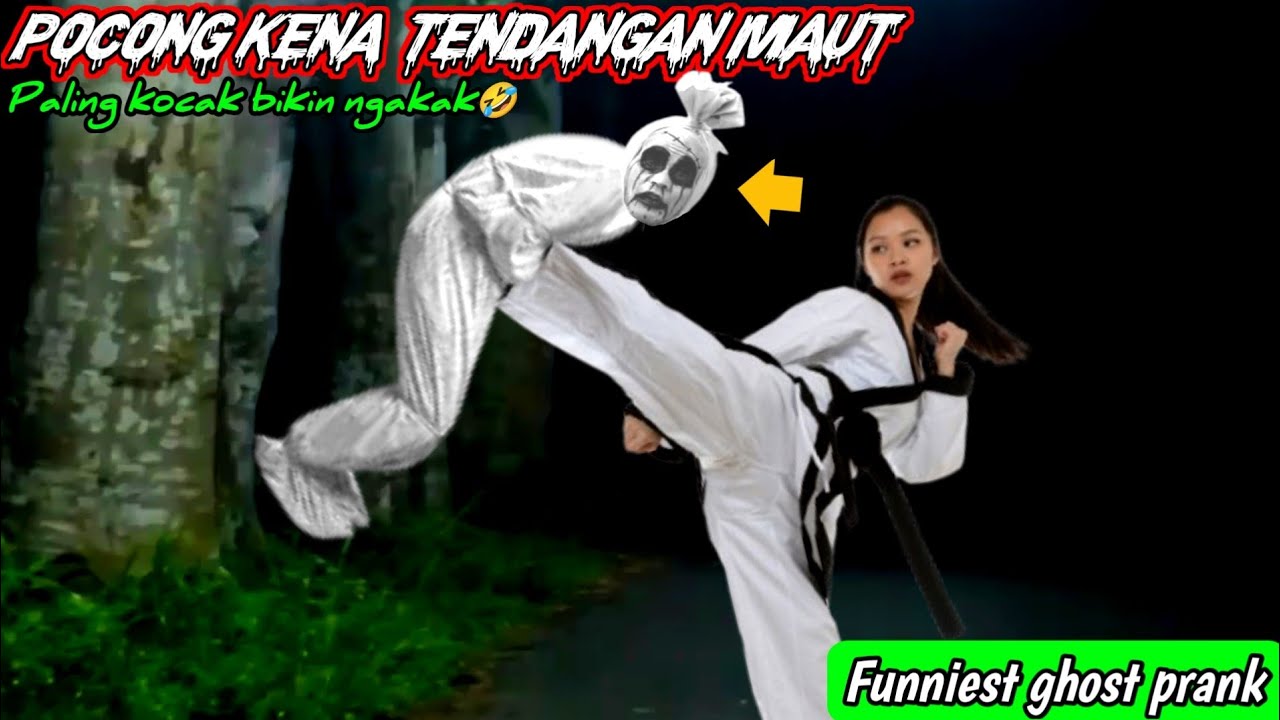 Prank Pocong Kena Tendangan Maut || Kompilasi Prank Hantu Lucu Viral Bikin Ngakak🤣🤣